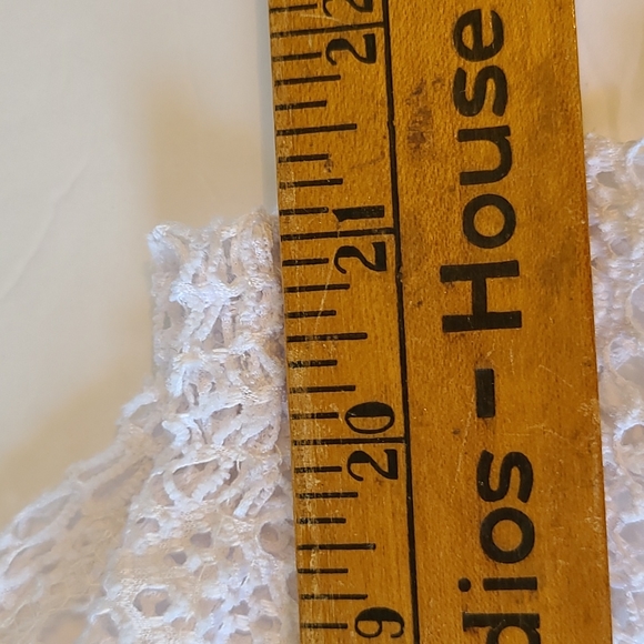 White Lace Tank, Black Chunky Button Accent, 1X - Picture 10 of 11